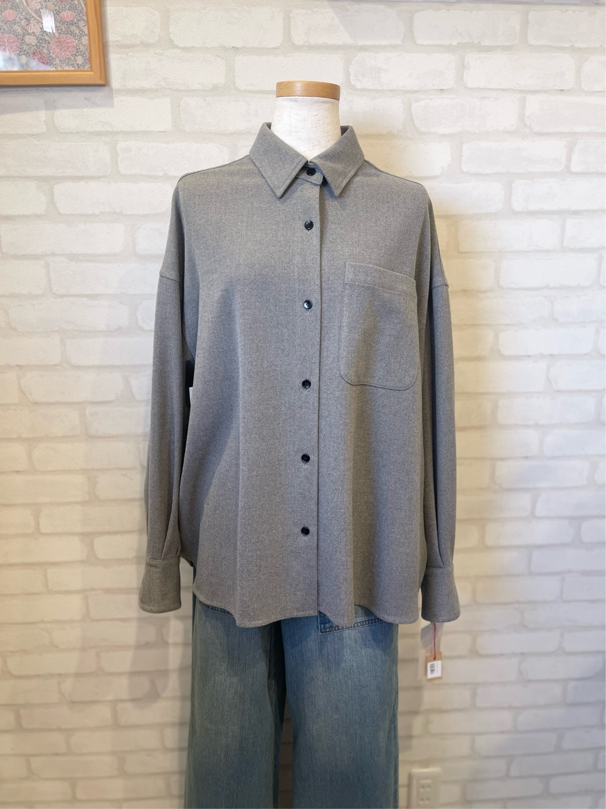 cafune//ウールライクシャツ