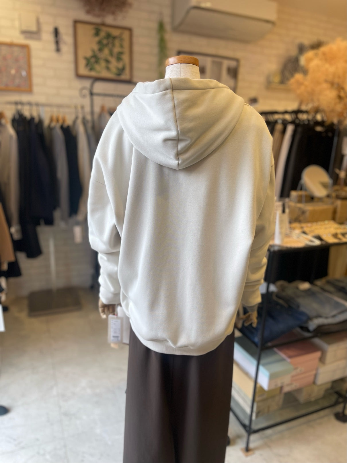 cafune//ジップアップフード