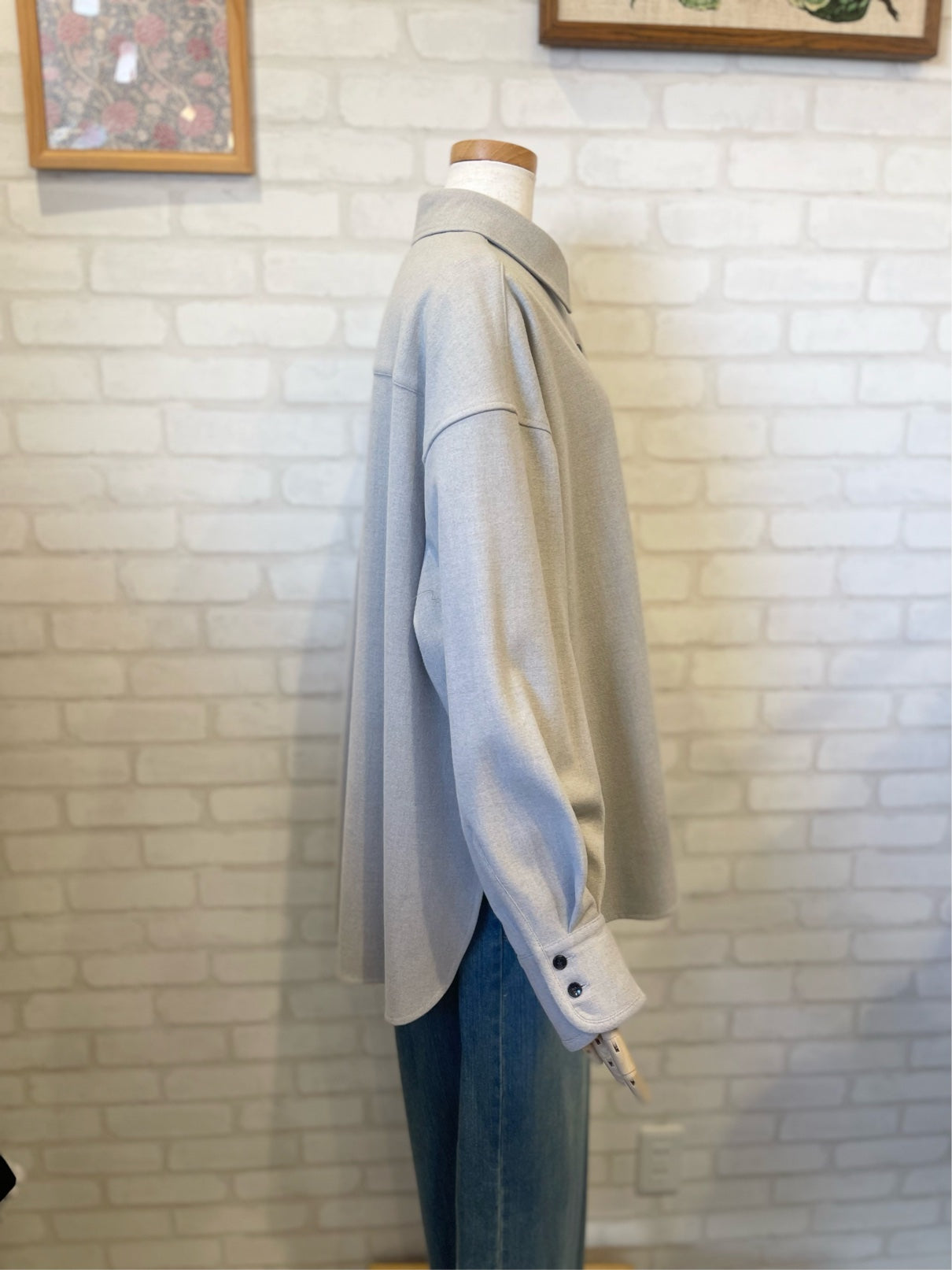 cafune//ウールライクシャツ