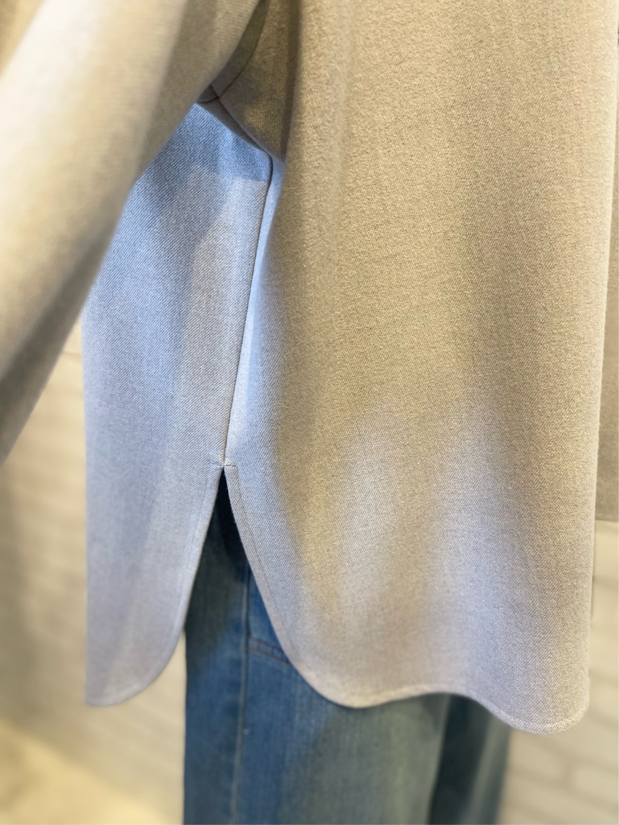 cafune//ウールライクシャツ